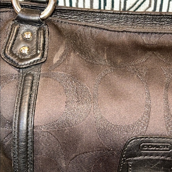 Coach Campbell Izzy Black Metallic Signature Buckle Tote - Picture 4 of 14